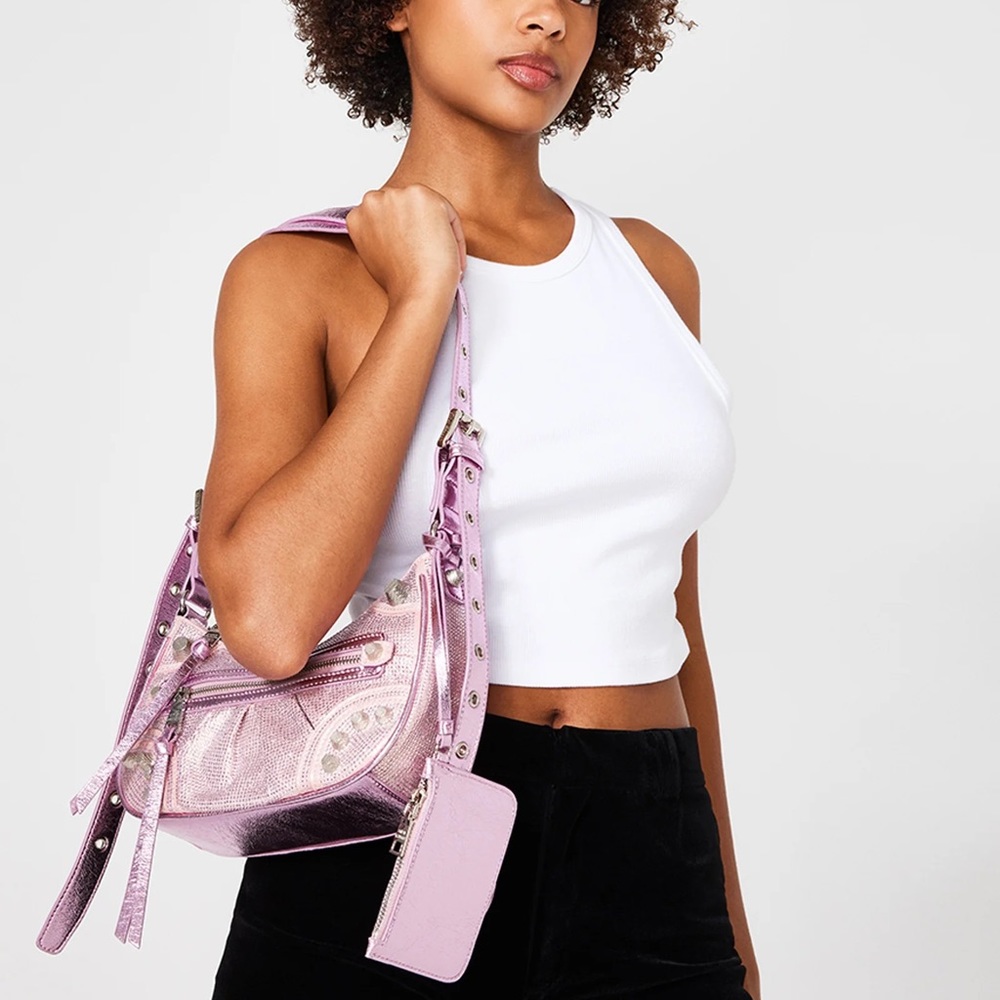 pink y2k sparkly purse